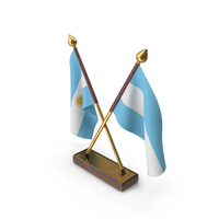 Argentina Cloth Two Flags Stand PNG & PSD Images