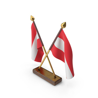 Austria Cloth Two Flags Stand PNG & PSD Images