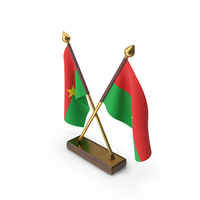 Burkina Cloth Two Flags Stand PNG & PSD Images