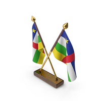 Central African Republic Cloth Two Flags Stand PNG & PSD Images