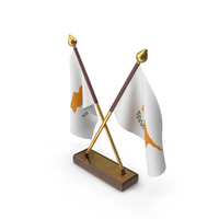 Cyprus Cloth Two Flags Stand PNG & PSD Images