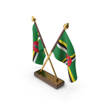 Dominica Cloth Two Flags Stand PNG & PSD Images
