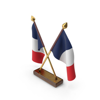 France Cloth Two Flags Stand PNG & PSD Images