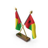 Guinea Bissau Cloth Two Flags Stand PNG & PSD Images