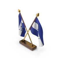 Honduras Cloth Two Flags Stand PNG & PSD Images