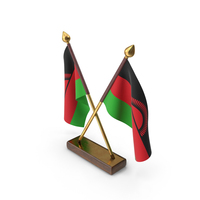 Malawi Cloth Two Flags Stand PNG & PSD Images