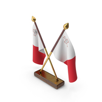 Malta Cloth Two Flags Stand PNG & PSD Images