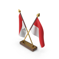 Monaco Cloth Two Flags Stand PNG & PSD Images