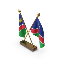 Namibia Cloth Two Flags Stand PNG & PSD Images