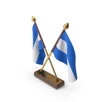 Nicaragua Cloth Two Flags Stand PNG & PSD Images