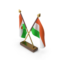 Niger Cloth Two Flags Stand PNG & PSD Images