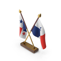 Panama Cloth Two Flags Stand PNG & PSD Images