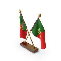 Portugal Cloth Two Flags Stand PNG & PSD Images