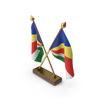 Seychelles Cloth Two Flags Stand PNG & PSD Images