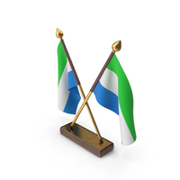 Sierra Leone Cloth Two Flags Stand PNG & PSD Images