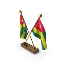 Togo Cloth Two Flags Stand PNG & PSD Images