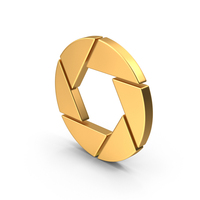 Aperture Gold Metal Icon PNG & PSD Images
