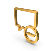 Gold Remove Chat Icon PNG & PSD Images