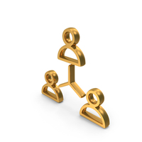 Business Teamwork Icon Gold PNG & PSD Images