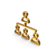 Business Teamwork Icon Gold PNG & PSD Images