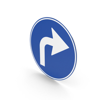 Turkish Signs Turn Right Ahead PNG & PSD Images