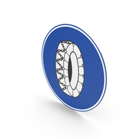 Turkish Snow Chains Mandatory Sign PNG & PSD Images