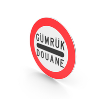 Turkish Passing Without Stopping Prohibited Sign PNG & PSD Images