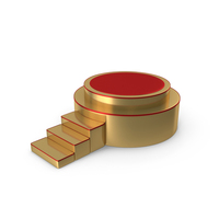 Gold Podium With 3 Rectangular Steps PNG & PSD Images