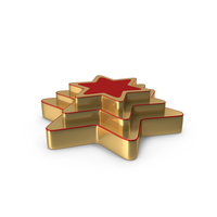Gold Star Podium With 3 Steps PNG & PSD Images