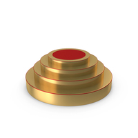 Gold Cylindrical 4 Podium Steps PNG & PSD Images