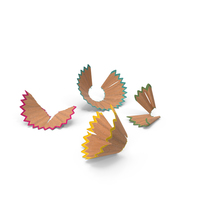 Colorful Pencil Shavings PNG & PSD Images