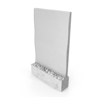 Designer Wall Waterfall White Marble with Water PNG & PSD Images