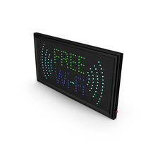 Free WiFi Sign Green And Blue LED Neon Light ON PNG & PSD Images