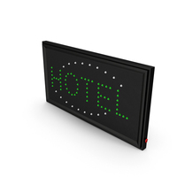 Green Hotel LED Neon Sign OFF PNG & PSD Images