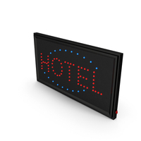 Hotel Neon LED Light Sign Board ON PNG & PSD Images