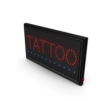 Light Billboard Tattoo LED Red Sign ON PNG & PSD Images