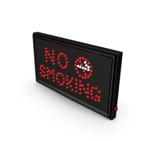 Luminous Red LED Light Sign No Smoking ON PNG & PSD Images