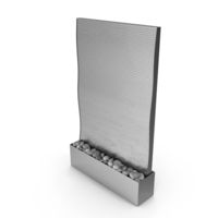 Metallic Wall Fountain with Water PNG & PSD Images