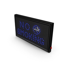 No Smoking LED Neon Blue Light Sign On PNG & PSD Images