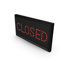 Red LED Light Business Sign Closed ON PNG & PSD Images