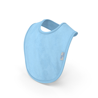 Reusable Blue Fabric Baby Bib PNG & PSD Images