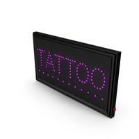 Tattoo Purple LED Neon Light Sign for Business On PNG & PSD Images