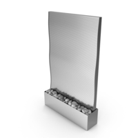 Wall Mount Waterfall Metallic Empty PNG & PSD Images