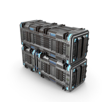 Sci-Fi Container Set Of 3 PNG & PSD Images