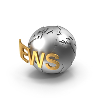 Gold News World Sphere PNG & PSD Images