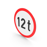 South African Vehicles Exceeding 12t GVM Prohibited Sign PNG & PSD Images