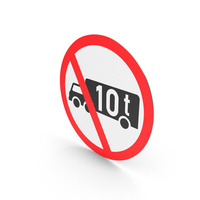 South African Vehicles Exceeding 10t GVM Prohibited Sign PNG & PSD Images