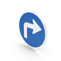 South African Turn Right Ahead Sign PNG & PSD Images