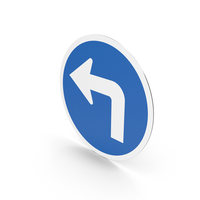 South African Turn Left Ahead Sign PNG & PSD Images