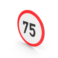 South African Speed Limit Of 75 Sign PNG & PSD Images